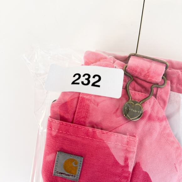 Carhartt Girls Pink Cotton Overalls Lined - 12M 9-12 Months - Picture 7 of 7